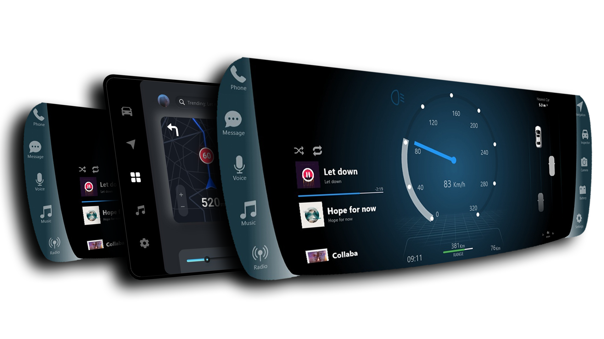 <strong>Nexapro</strong> automotive infotainment and digital cluster interface